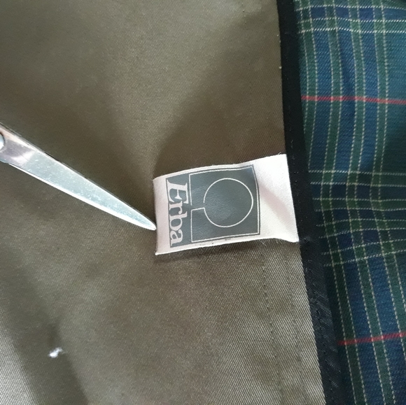 Erba 🧨Travel Harry Rosen khaki Trench Coat 38 Petit - Picture 13 of 15